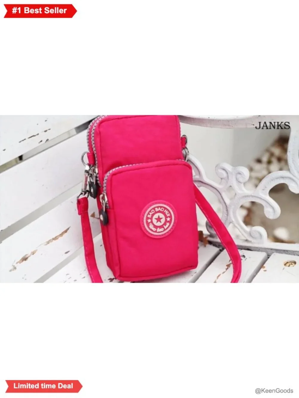 Mini Crossbody Phone Purse Nylon Water-Resistant Adjustable Strap